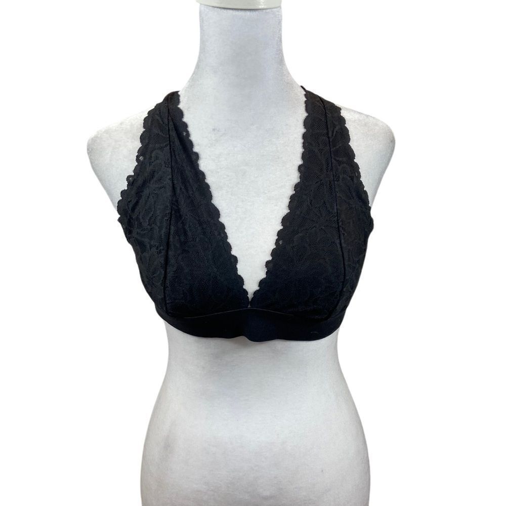 Victoria’s Secret PINK‎ Black Lace Bralette with Multi Strap Back Size Medium